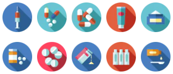 Medicaments paquete de iconos