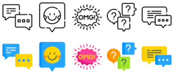 Speech bubbles icon pack