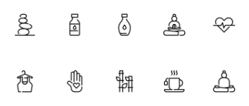 Yoga and Meditation icon pack