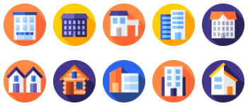 Type of Houses Icon-Paket