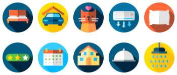 Bed and breakfast icon pack