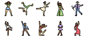 Dance styles gói biểu tượng