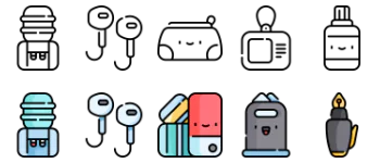 Stationery icon pack