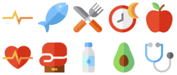Healthy lifestyle icon pack