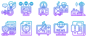 Journalist jeu d'icônes