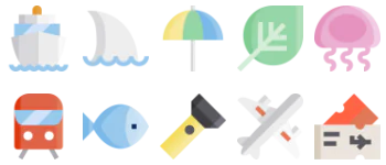 Adventure and Travel Set icon pack