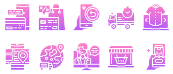 Online shopping набор иконок