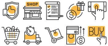 Shopping and retail Icon-Paket