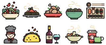 Food and Restaurant icon pack