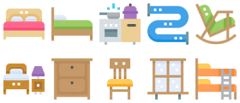 Интерьер набор иконок