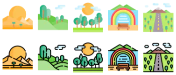 Landscape pacote de ícones