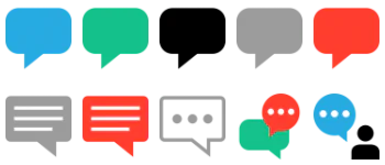 Chat and Text jeu d'icônes