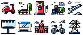 City elements paquete de iconos