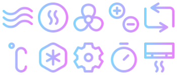 Кондиционер набор иконок