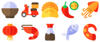 Asian Food Restaurant icon pack