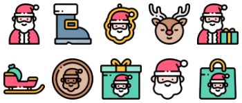 Santa Claus jeu d'icônes