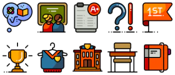 Back to school набір іконок