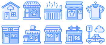 Amenities jeu d'icônes