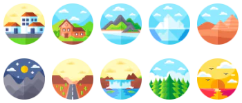 Landscapes gói biểu tượng