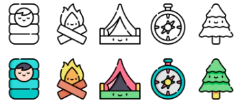 Summer Camp jeu d'icônes