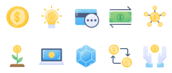 Fintech Icon-Paket