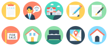 Недвижимость набор иконок