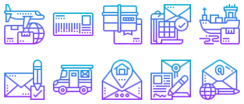 Postal Service Icon-Paket