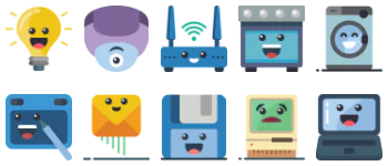 Cute Tech paquete de iconos