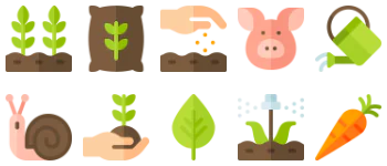 Gardening icon pack