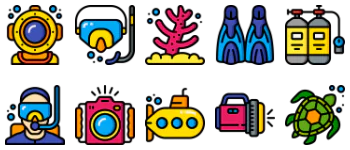 Diving icon pack
