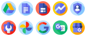 Google Suite pakiet ikon