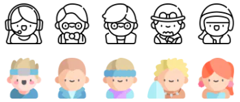 Urban tribes avatars icon pack