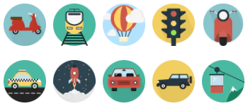 Transportation 아이콘 팩