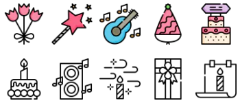 Birthday набір іконок