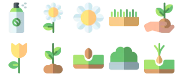 Gardening jeu d'icônes