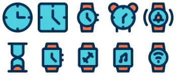Clocks and Watches pacote de ícones