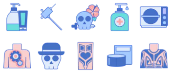 Тату набор иконок