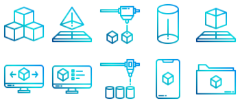 3D print paquete de iconos