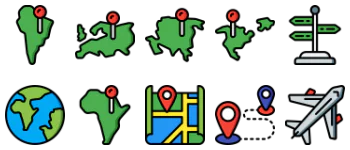 Geography icon pack