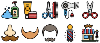 Barber Shop paquete de iconos