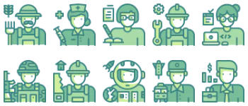 Professions Avatar icon pack