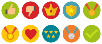 Badges and votes pakiet ikon