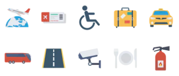 Аэропорт набор иконок