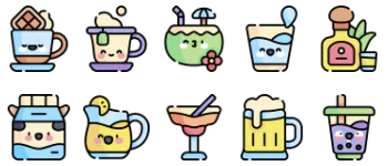 Beverages icon pack