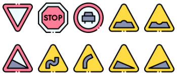 Traffic Signs jeu d'icônes