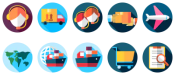Global logistics набор иконок