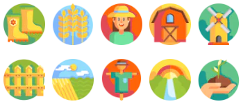 Agriculture Icon-Paket