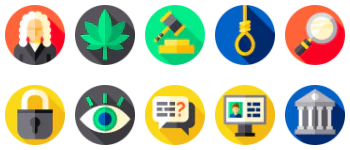 Law and Justice jeu d'icônes