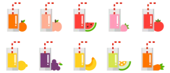 Fruit and Vegetable juice collection 图标包