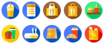 Take away Icon-Paket